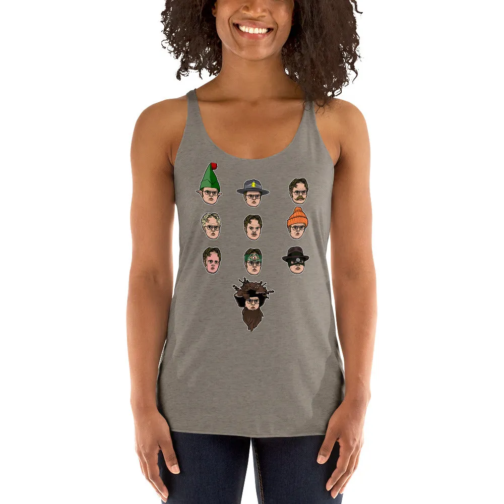 Faces of Dwight Women's Racerback Tank