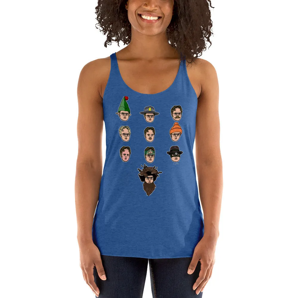 Faces of Dwight Women's Racerback Tank