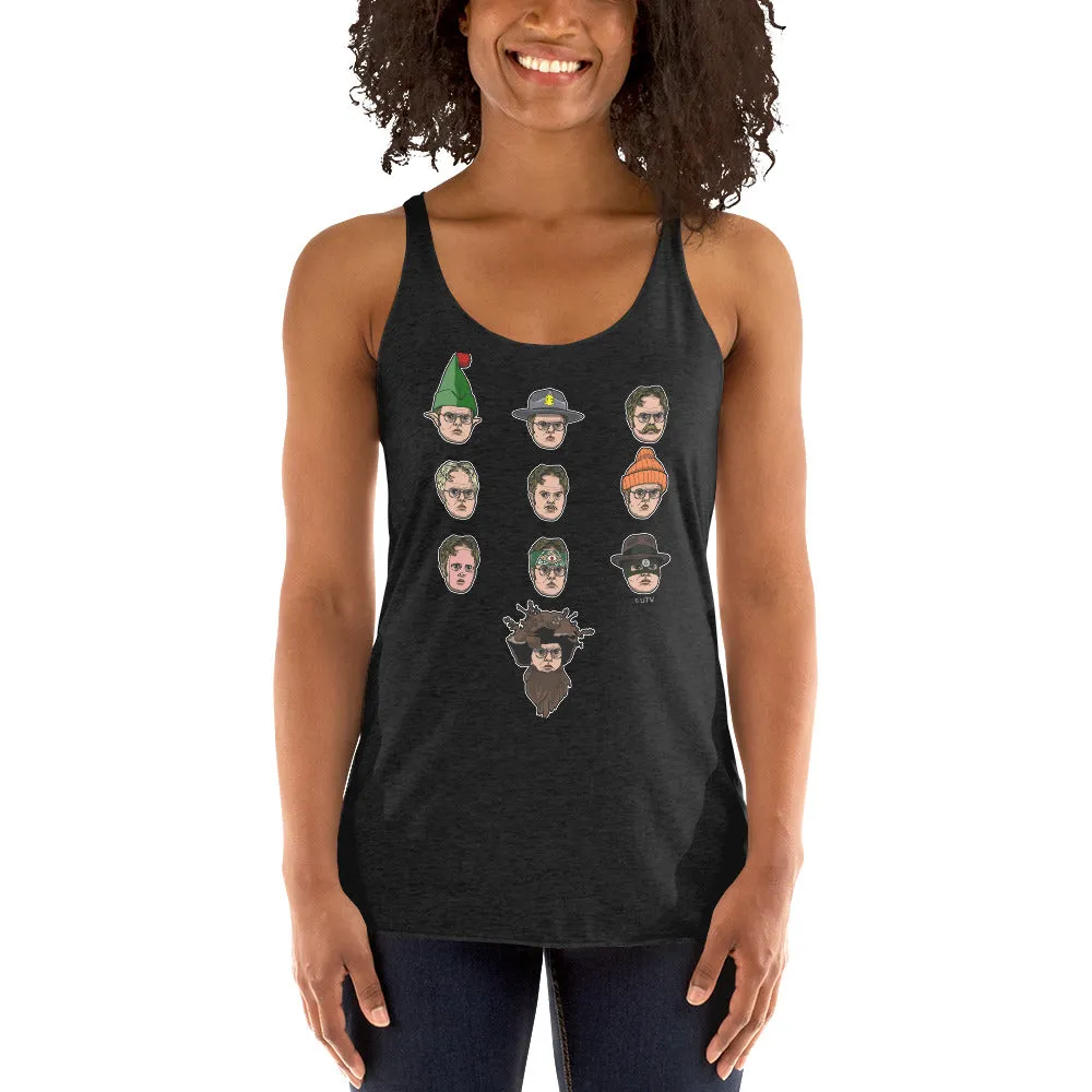 Faces of Dwight Women's Racerback Tank