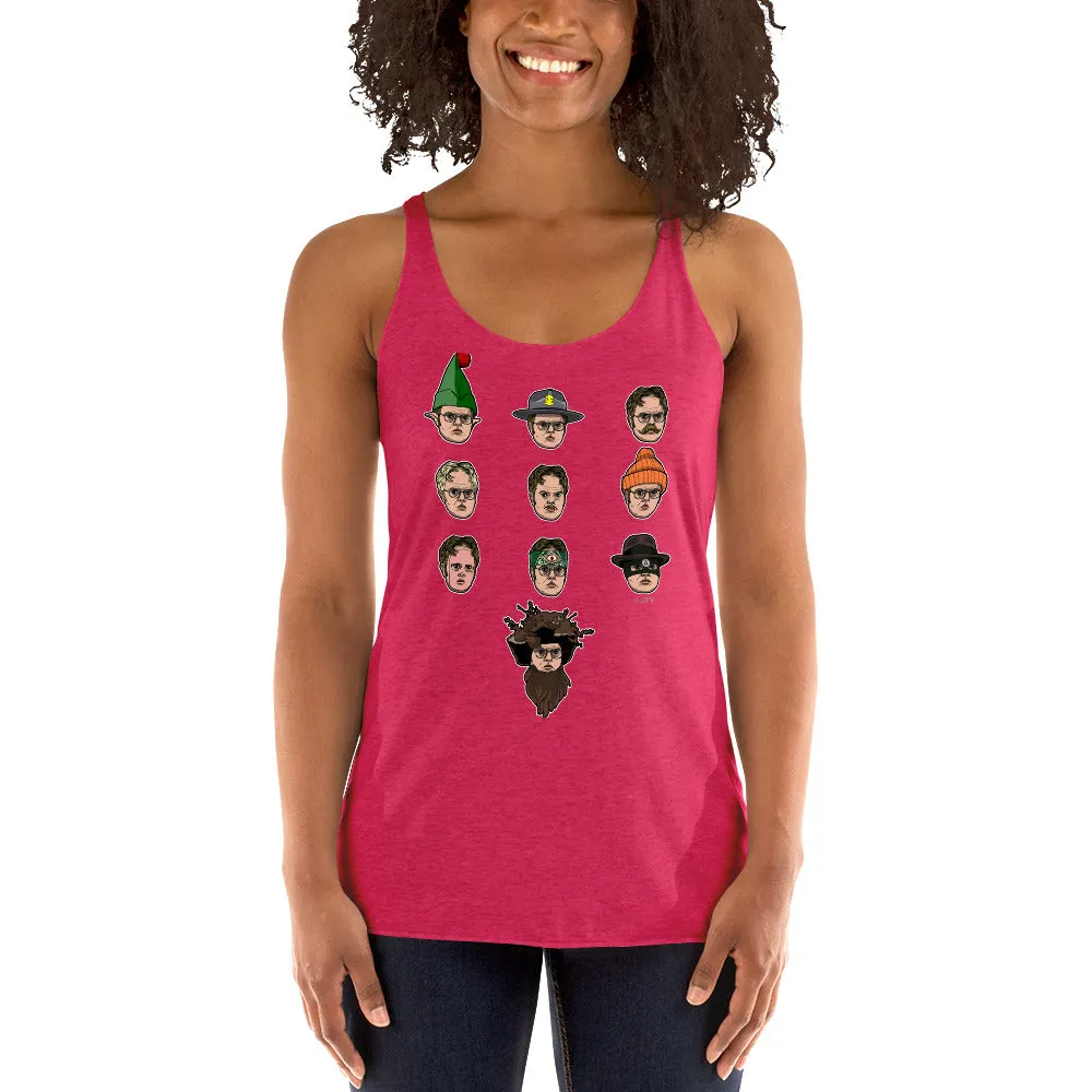 Faces of Dwight Women's Racerback Tank