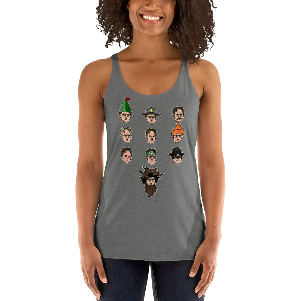 Faces of Dwight Women's Racerback Tank