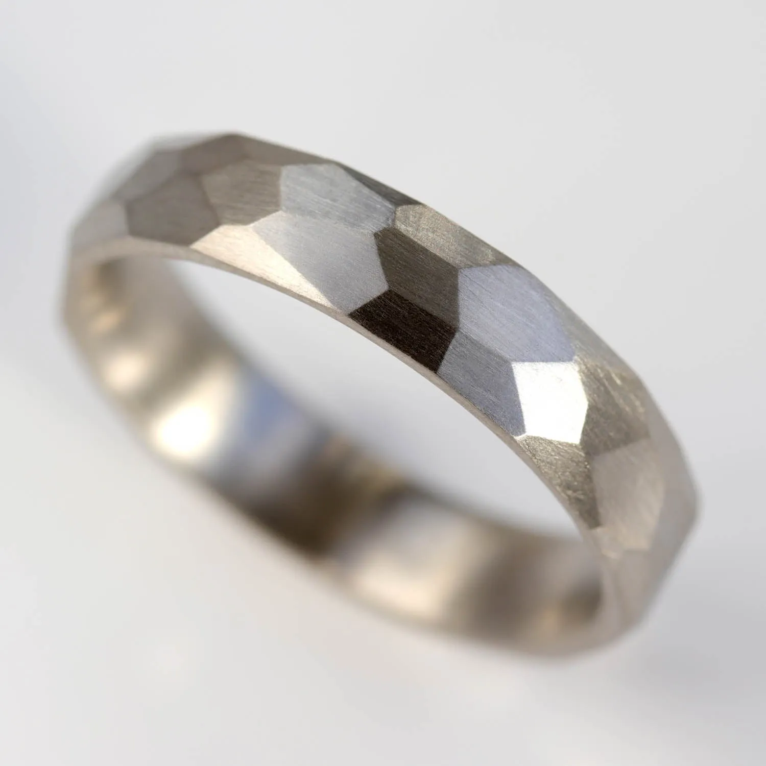 Faceted Wedding Band •