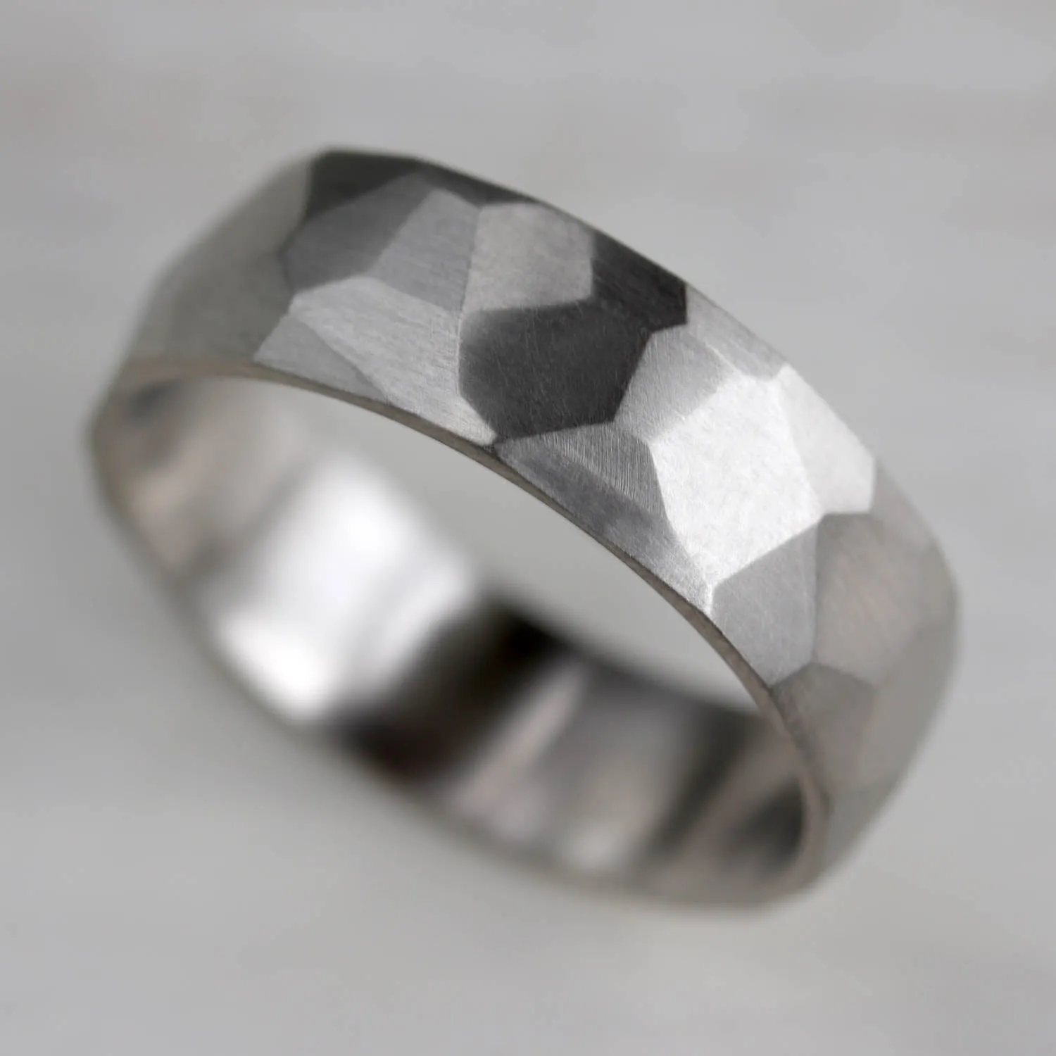 Faceted Wedding Band •