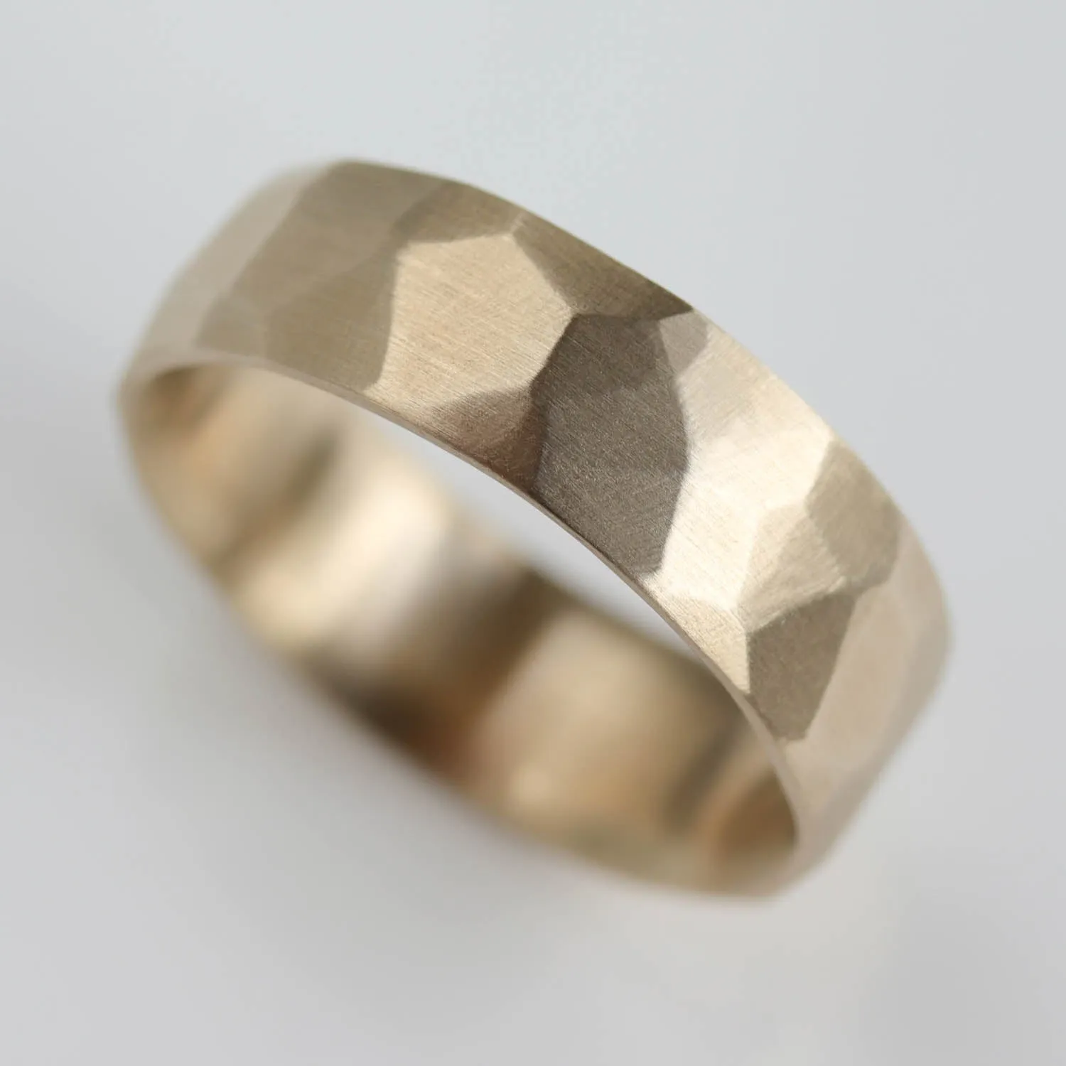 Faceted Wedding Band •