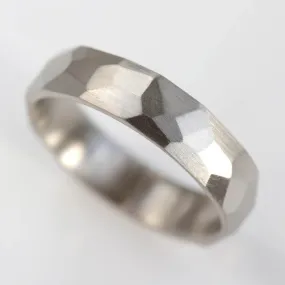 Faceted Wedding Band •