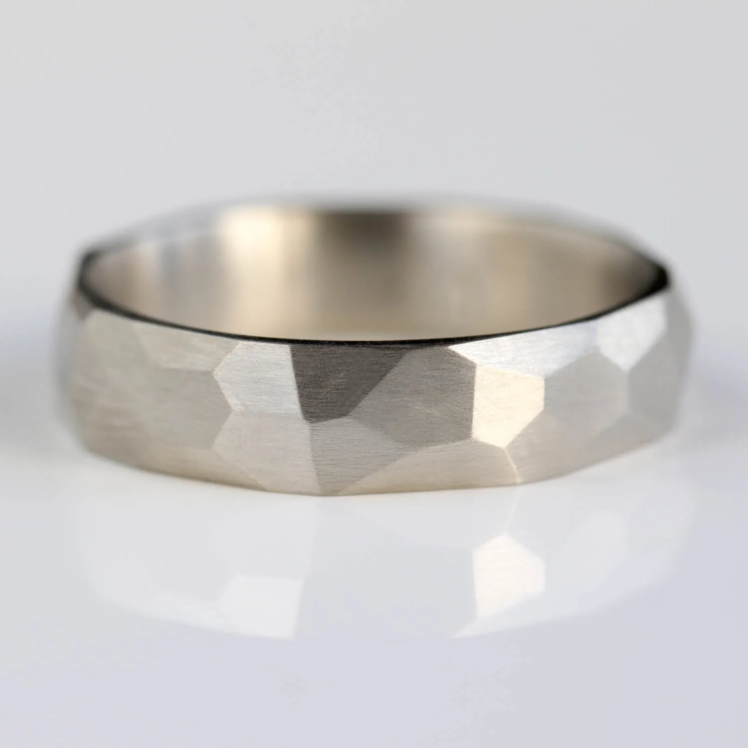 Faceted Wedding Band •