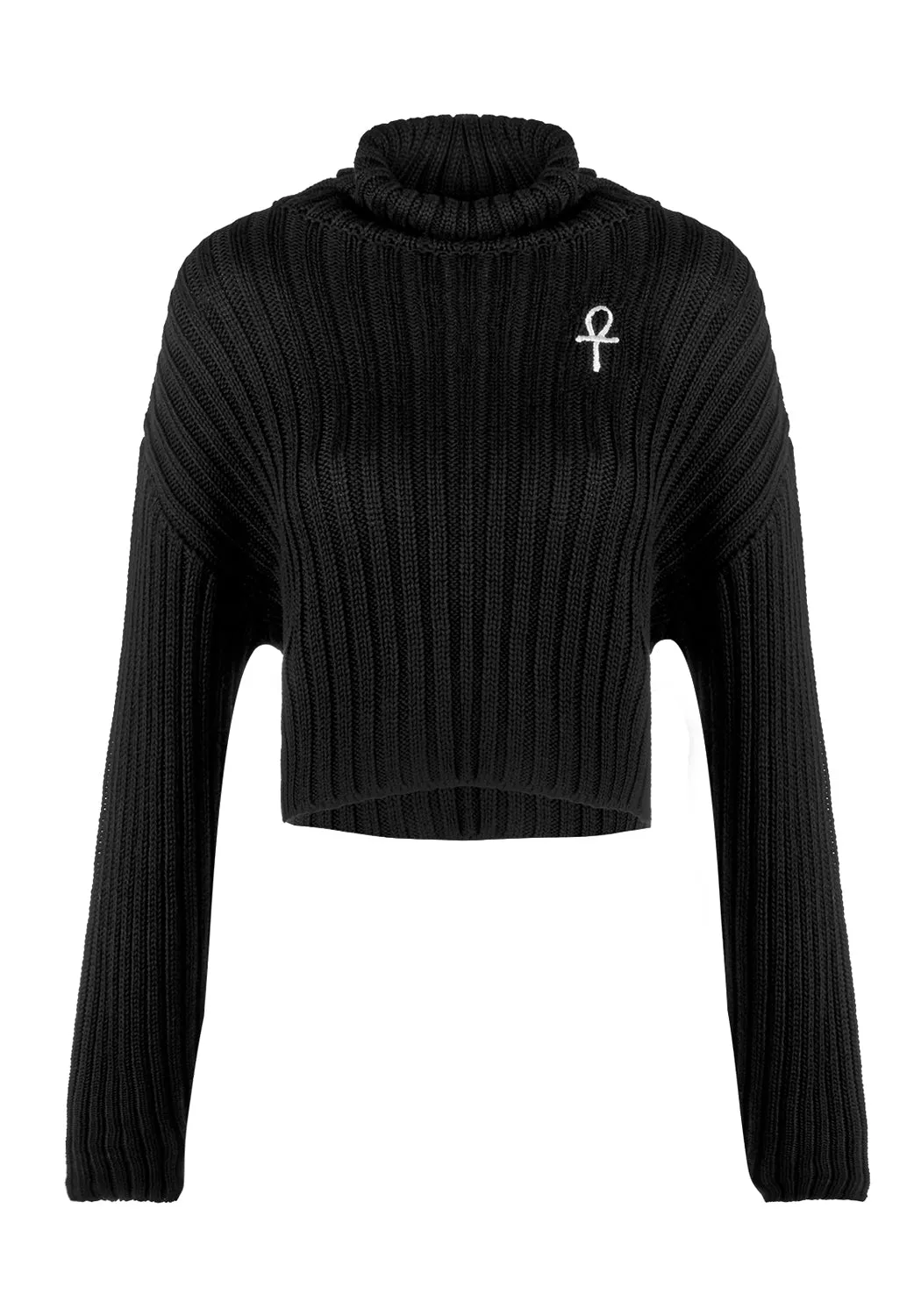 Fate Funnel-Neck Crop Jumper