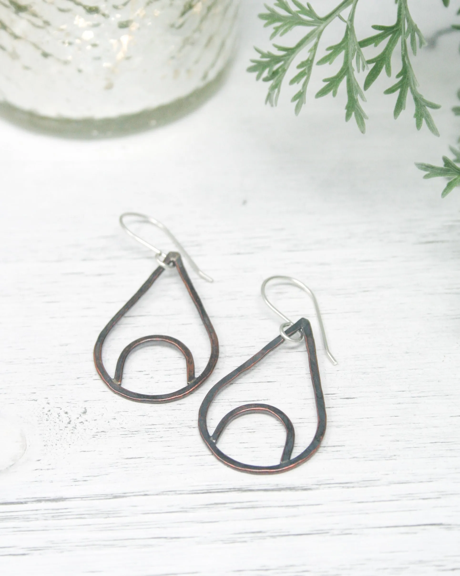 Forged Silhouette Hoop earrings - Luster [ready to ship]