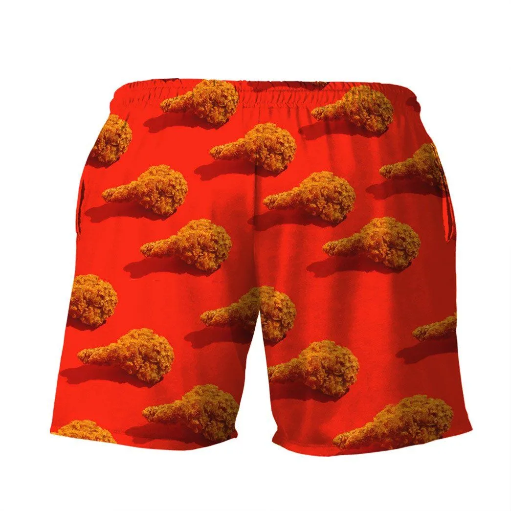 Gearhuman 3D Fried Chicken Hawaii Shirt