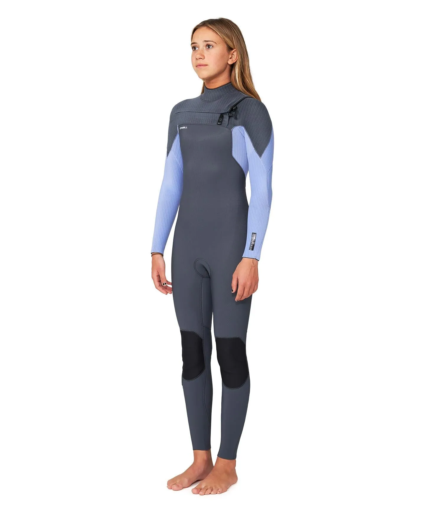 Girl's HyperFreak 3/2  Steamer Chest Zip Wetsuit - Periwinkle