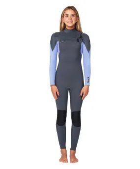 Girl's HyperFreak 3/2  Steamer Chest Zip Wetsuit - Periwinkle