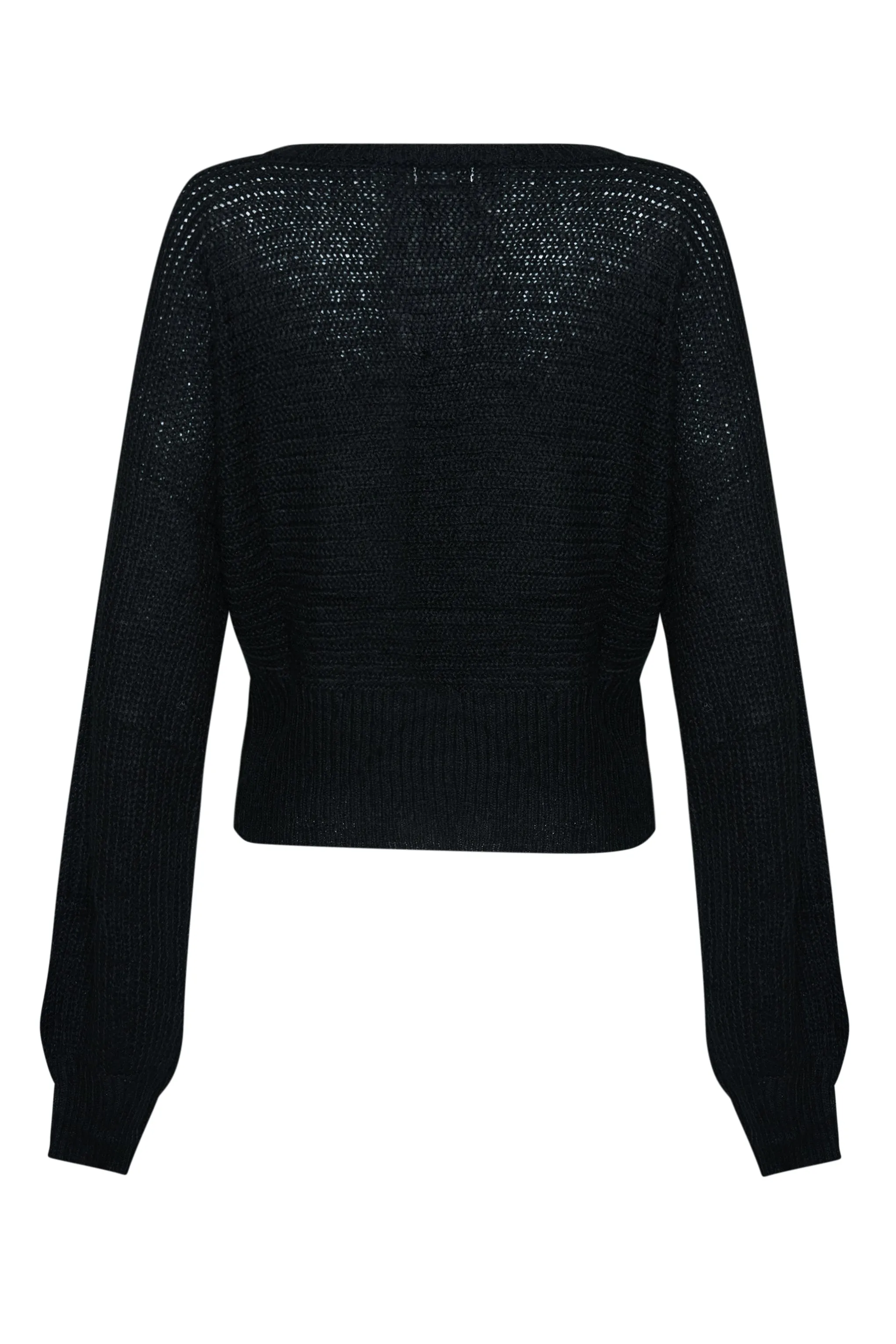 Glamorous Black Knit V- Neck Jumper