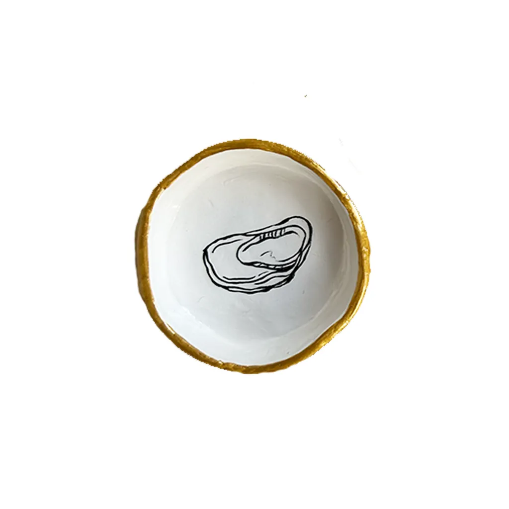 Gold Oyster Dish