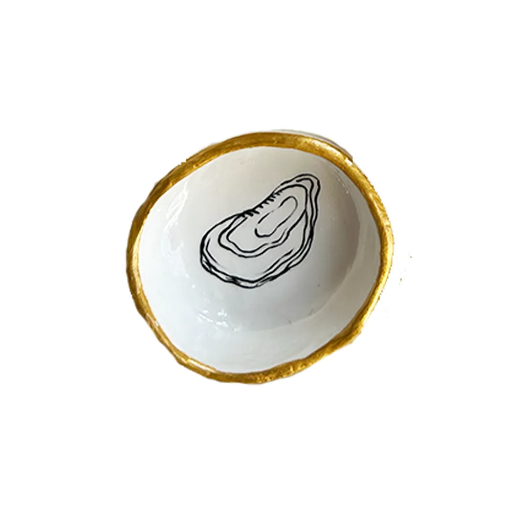 Gold Oyster Dish