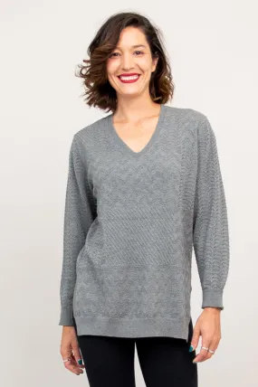 Greta Sweater,  Grey ,  Cotton