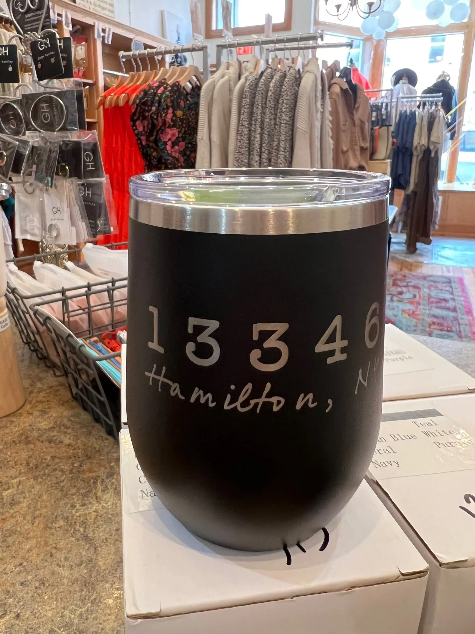 Hamilton NY 13346 Zip Code Wine Tumblers drinkware