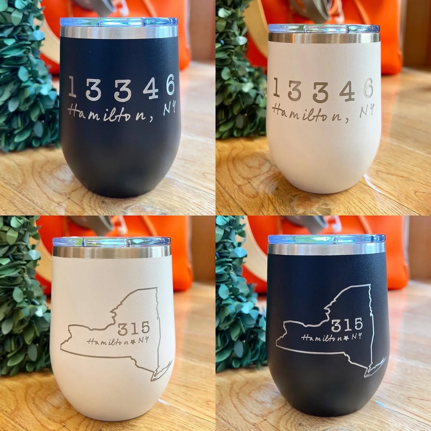 Hamilton NY 13346 Zip Code Wine Tumblers drinkware