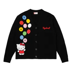 HELLO KITTY BALLOONS KNIT CARDIGAN (BLACK)