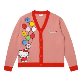 HELLO KITTY BALLOONS KNIT CARDIGAN (PINK)