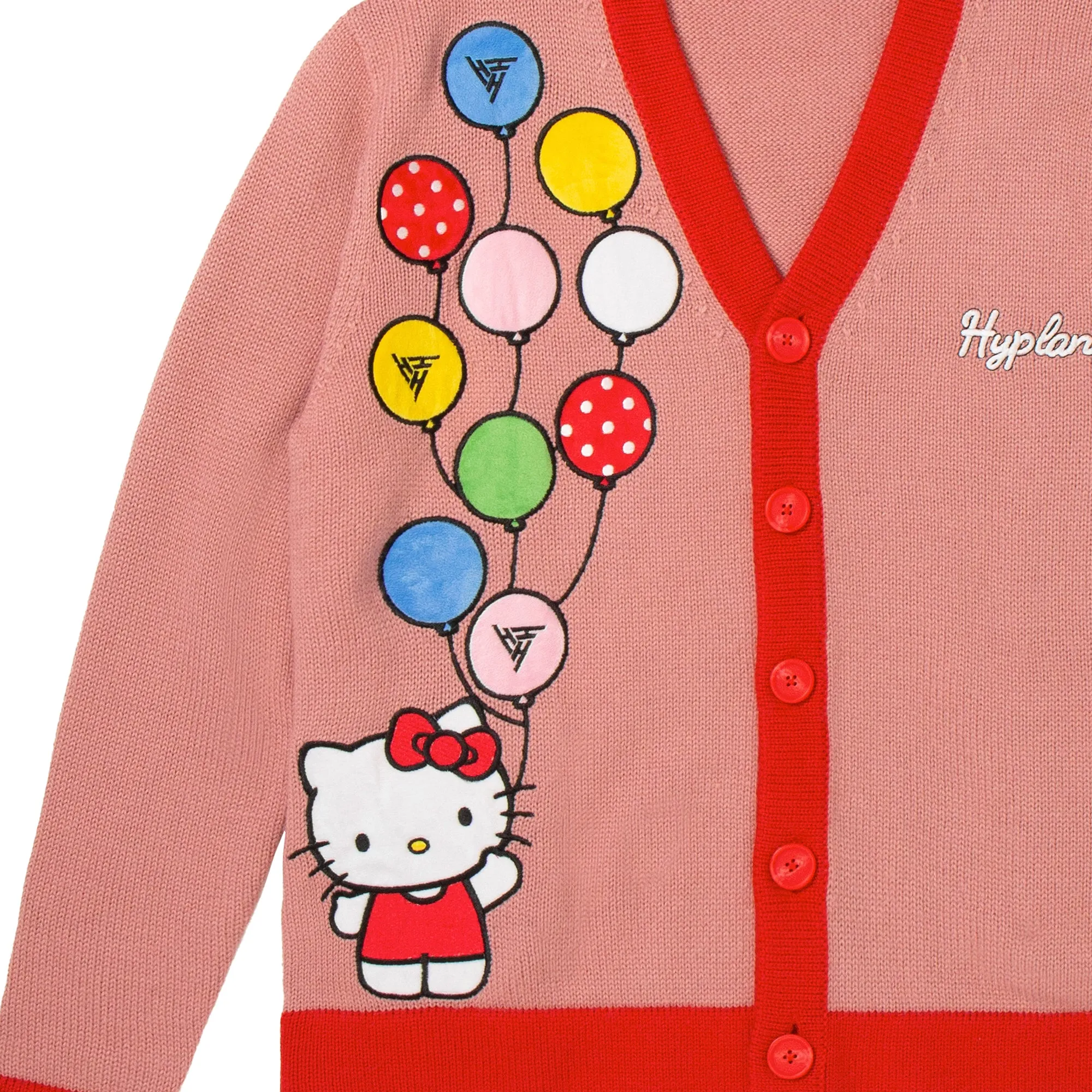 HELLO KITTY BALLOONS KNIT CARDIGAN (PINK)