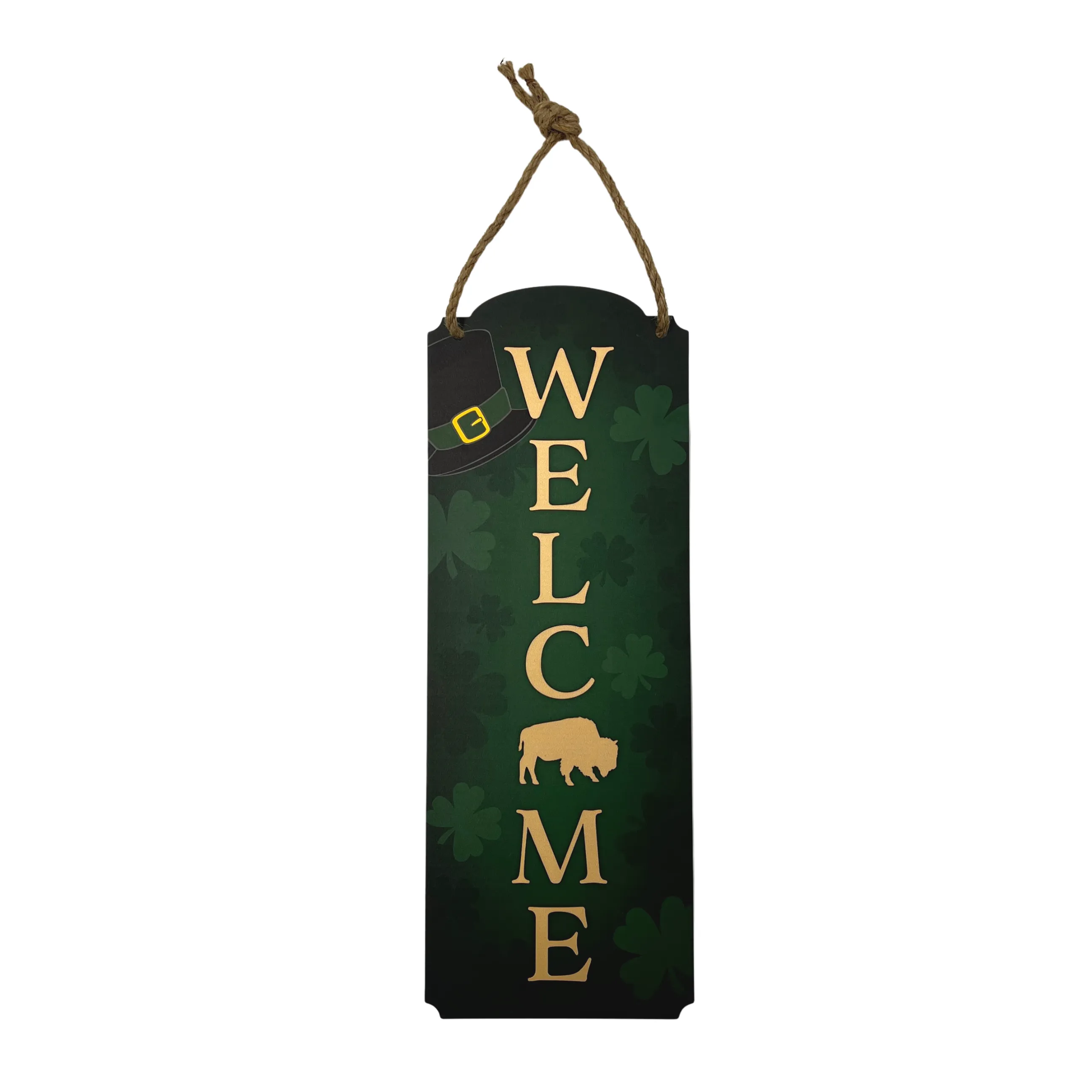 Irish Welcome With Buffalo Metal Sign