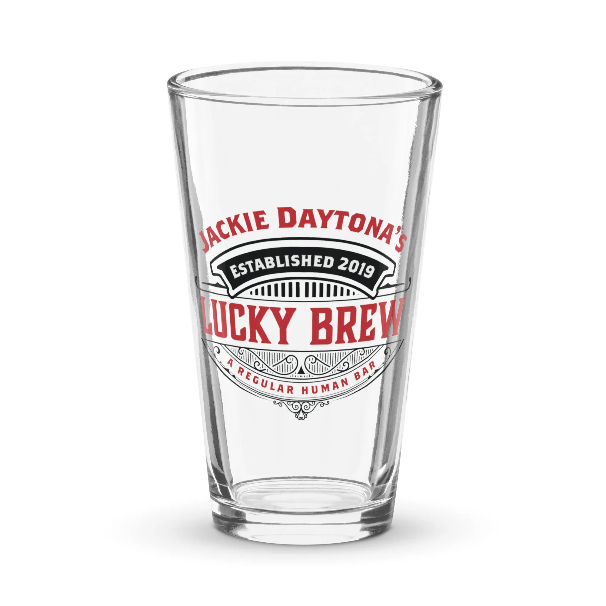 Jackie Daytona's Bar Shaker pint glass