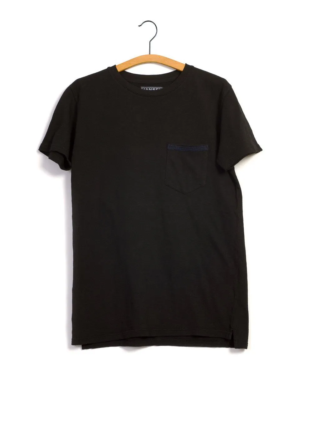 JAMES | Slub Yarn Pocket T| Black