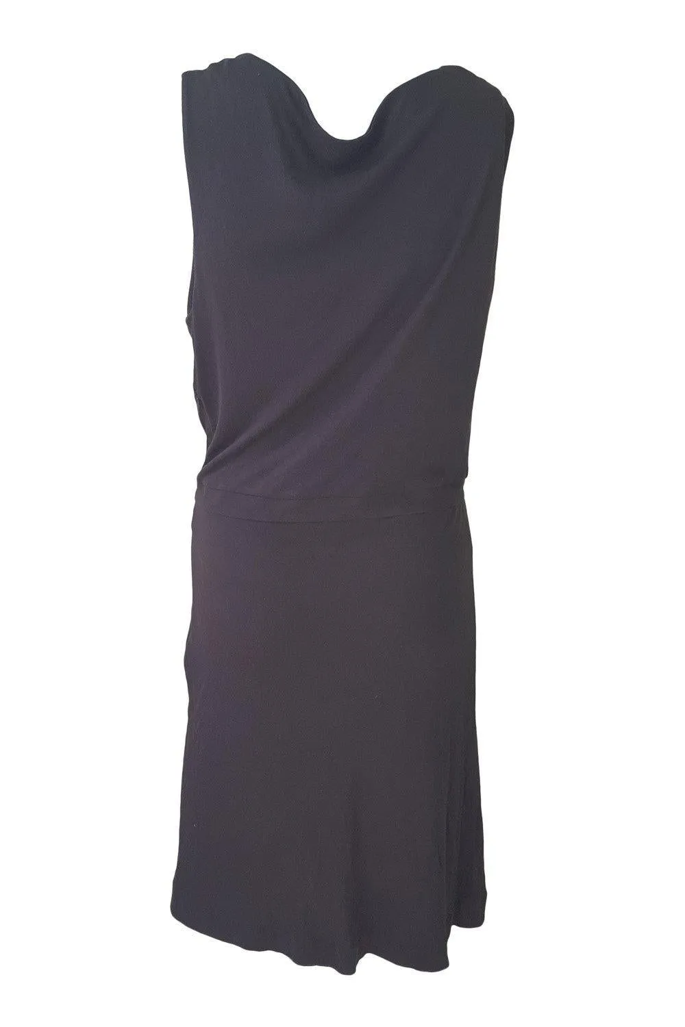 JOSEPH Alina Draped Vicose Brown Sleeveless Dress (IT 40)