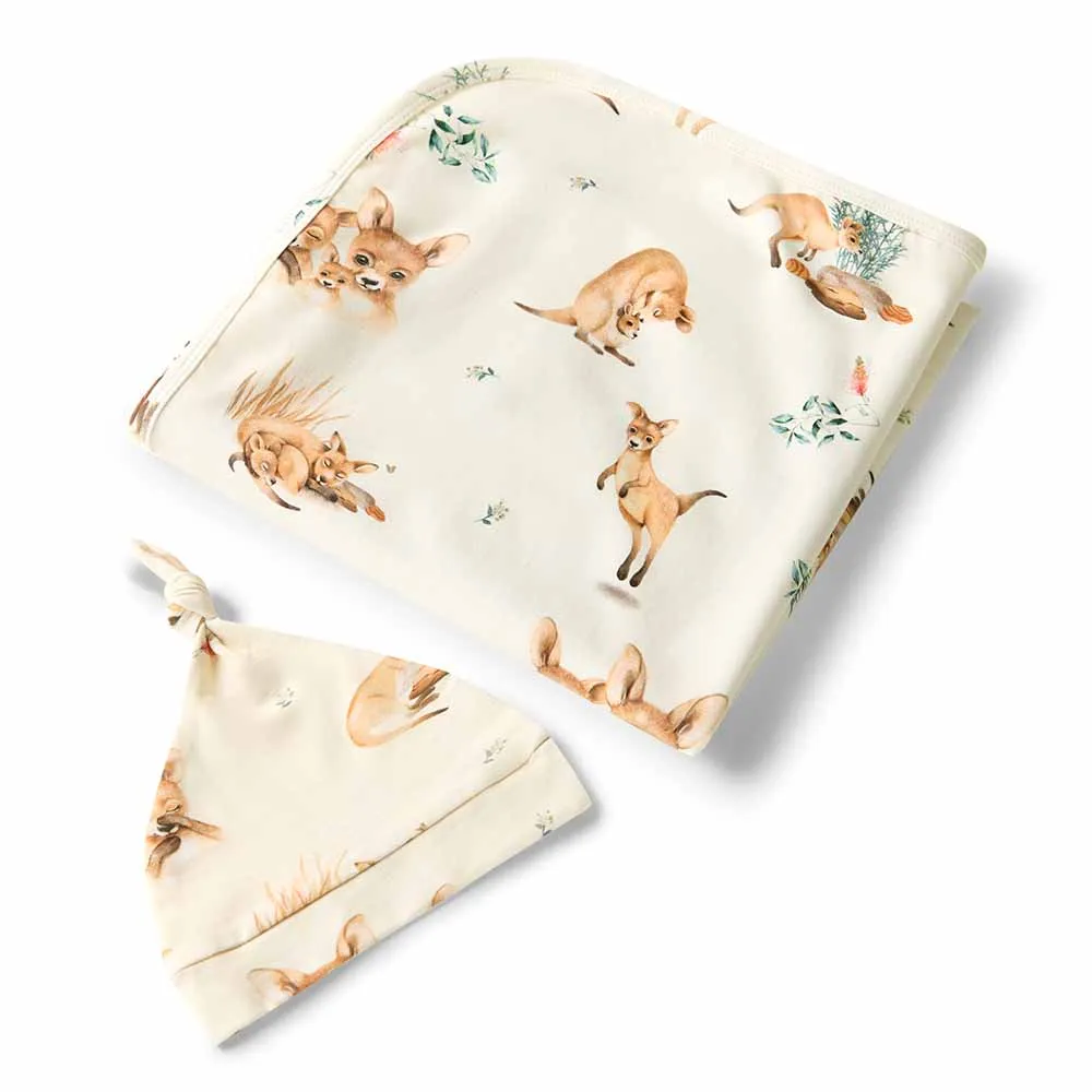 Kanga | Baby Jersey Wrap & Beanie Set