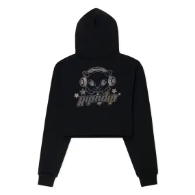 Kawaii Nerm Cropped Hoodie (Black)