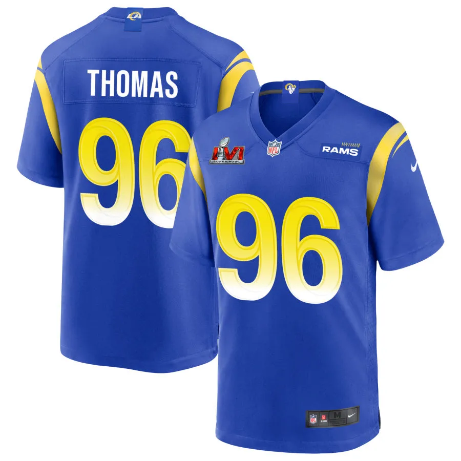 Keir Thomas Los Angeles Rams Nike Super Bowl LVI Game Jersey - Royal