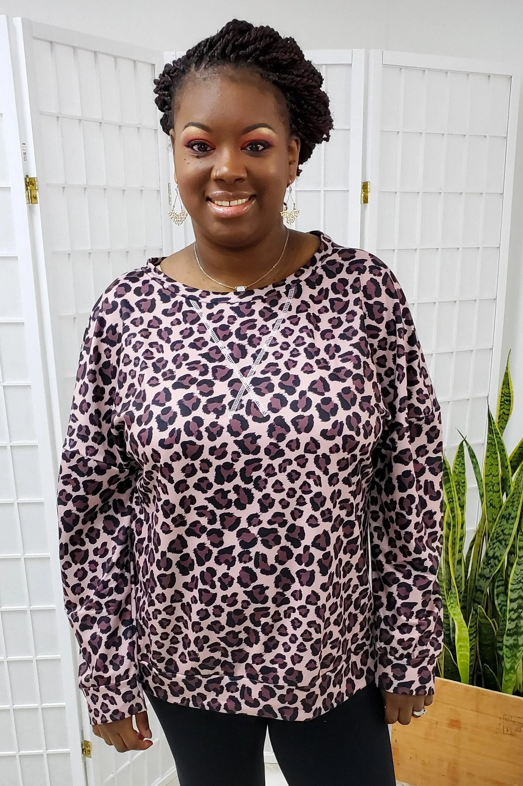 Kimber Leopard Pullover Top