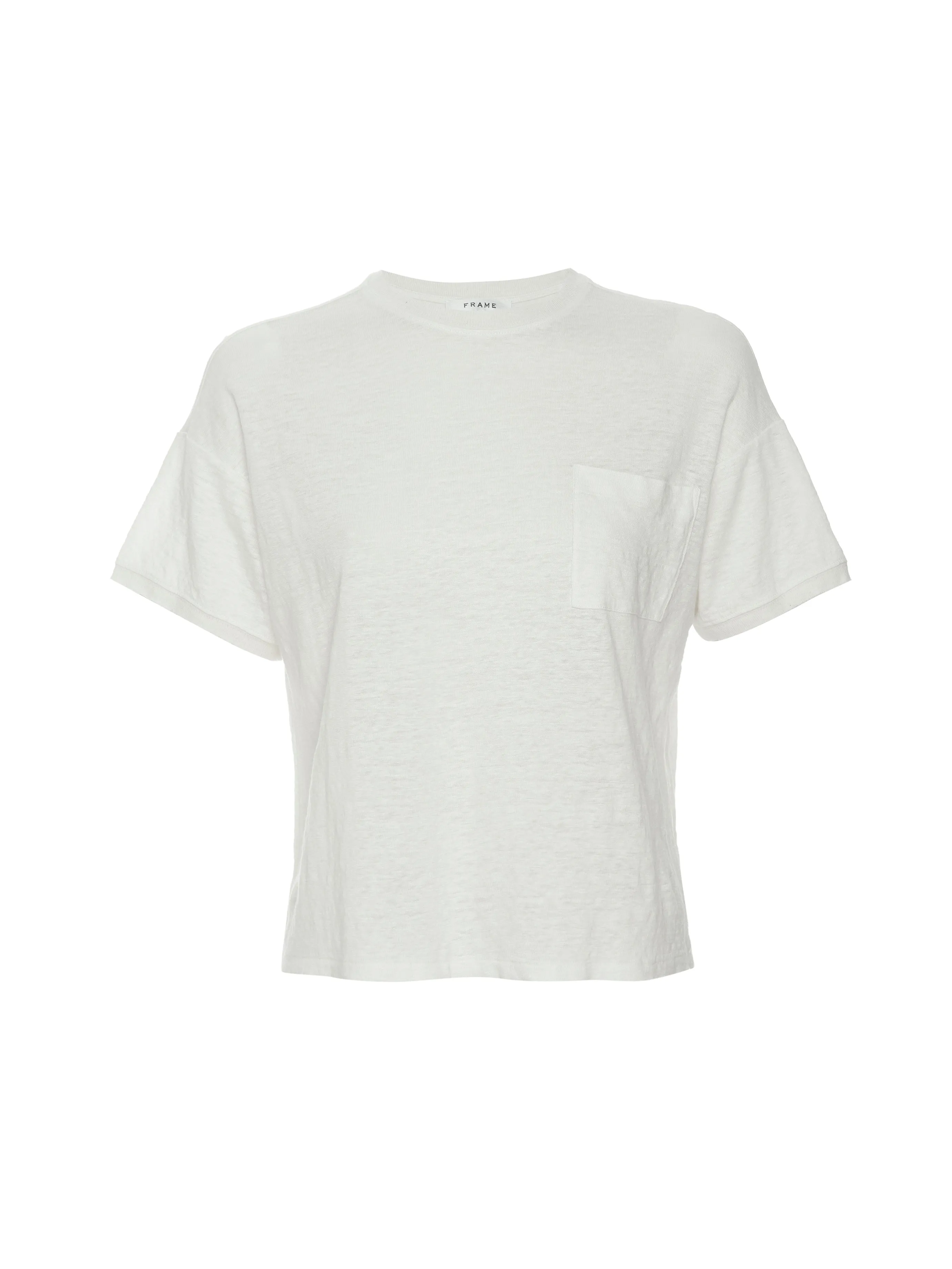 LINEN POCKET CREW TEE - FRAME