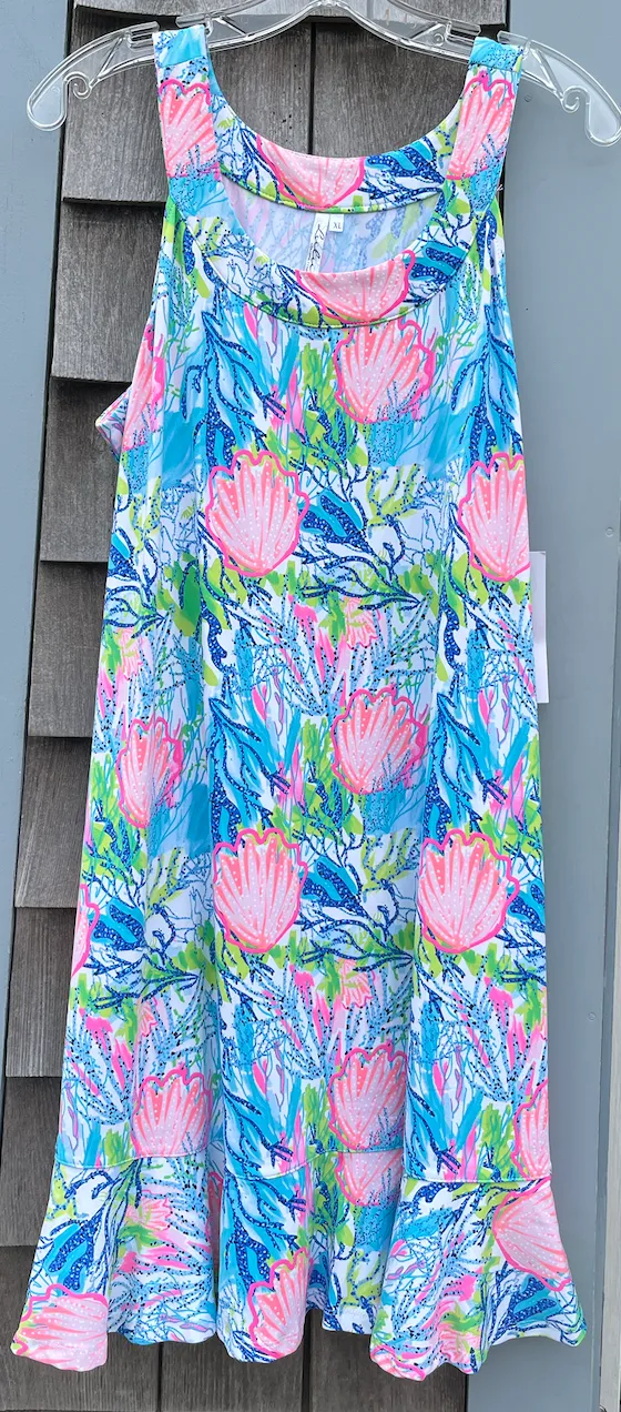 LuluB Sundress with Yolk Neckline and Flounce on Bottom