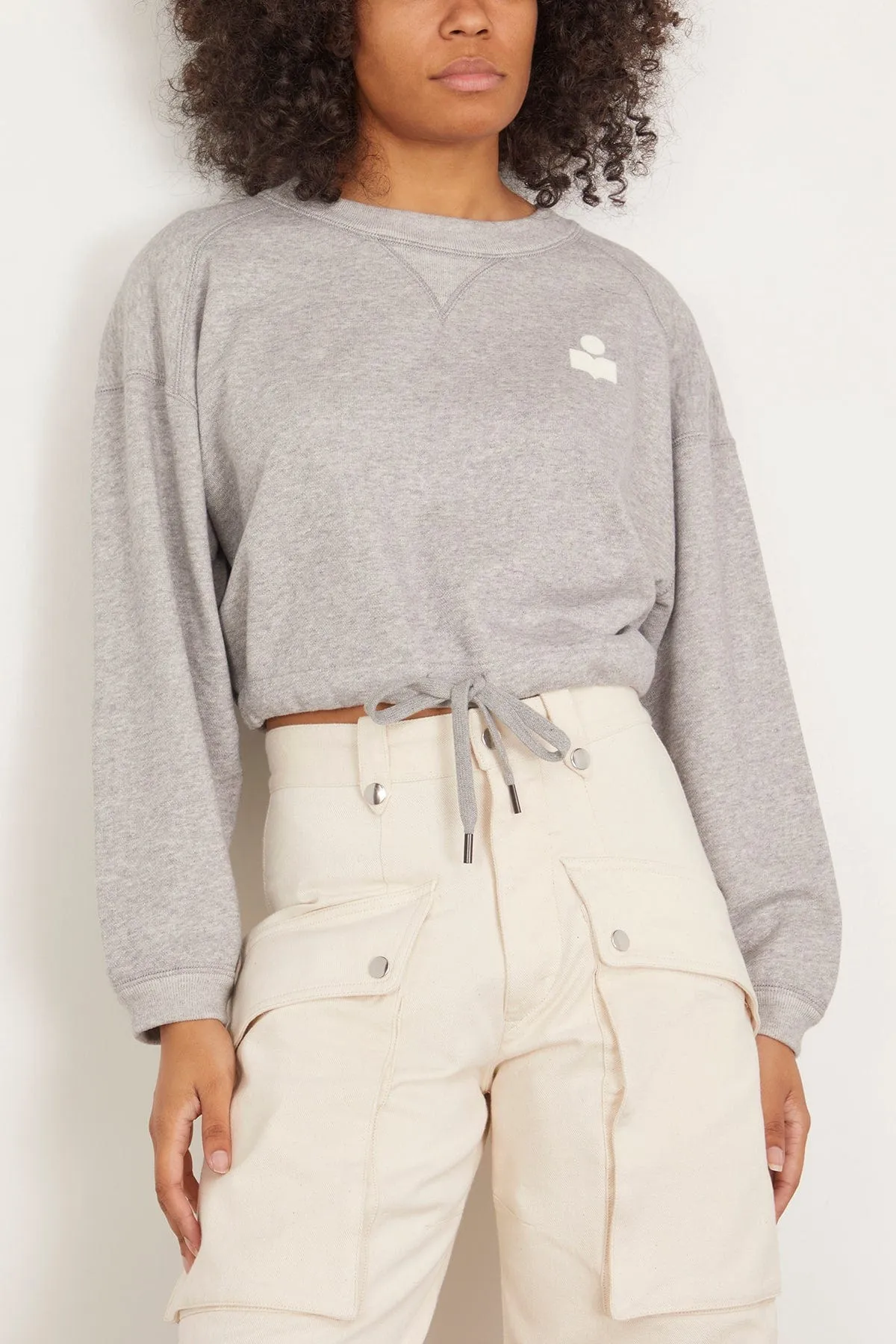 Margo Sweatshirt in Grey/White