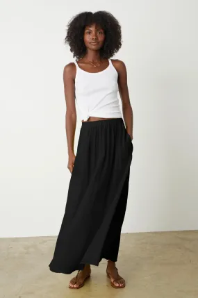 Mariela04b Velvet Maxi Skirt