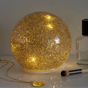 Medium Gold Glitter LED Ball