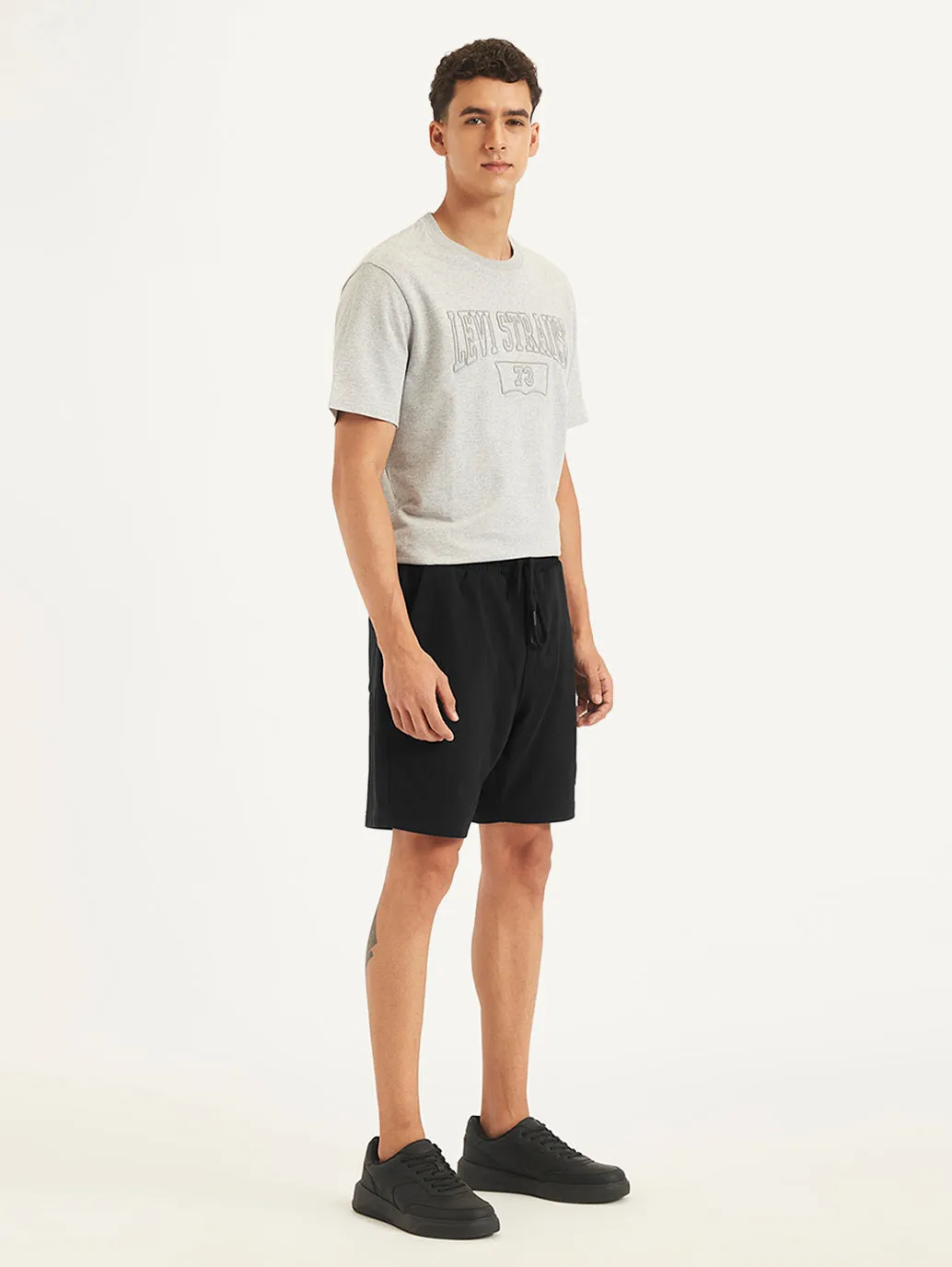 Men's Black Regular Fit Shorts