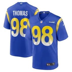 Men's Nike Brayden Thomas Royal Los Angeles Rams Game Player Jersey