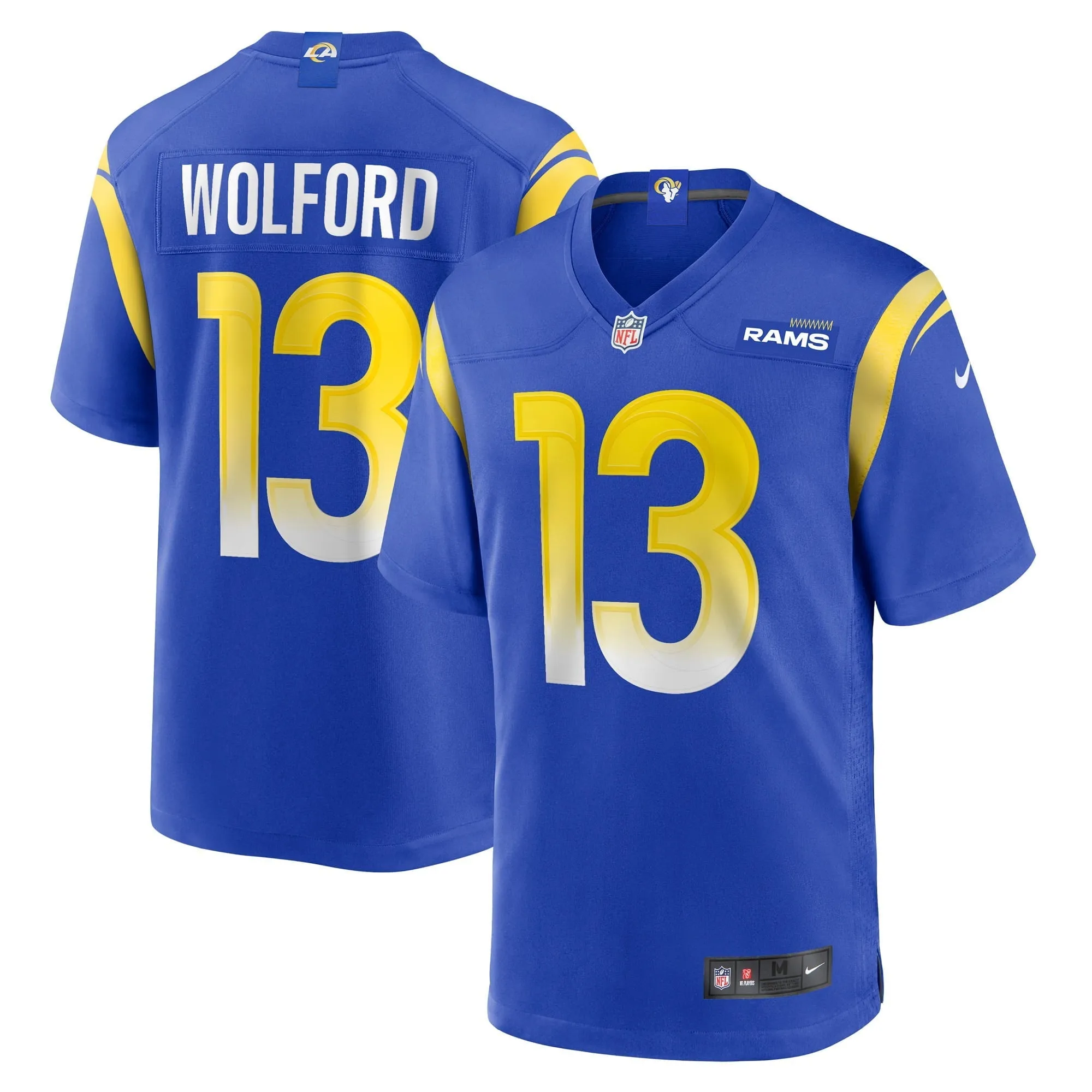 Men's Nike John Wolford Royal Los Angeles Rams Game Player Jersey