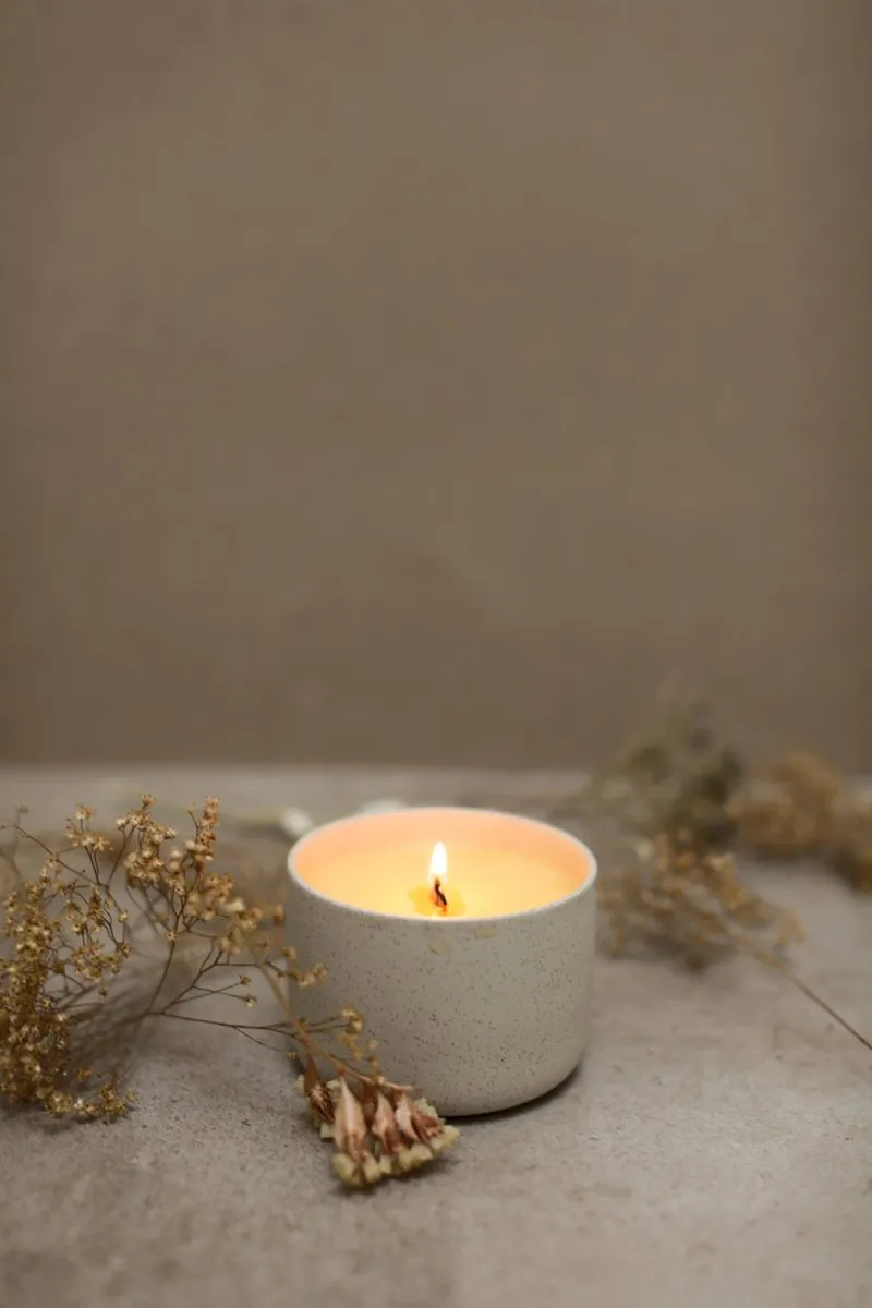 Natural Beeswax Candle with Wooden Wick