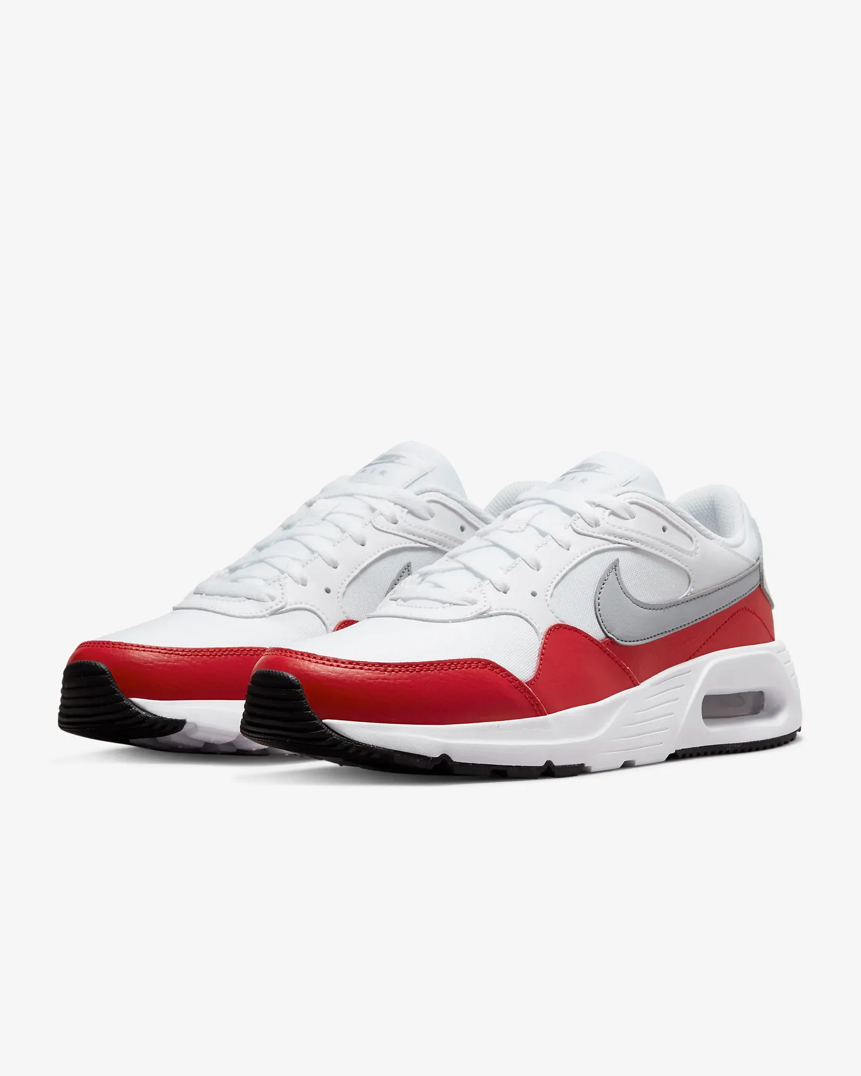 Nike Men's Air Max SC Shoes - White / University Red / Black / Wolf Grey