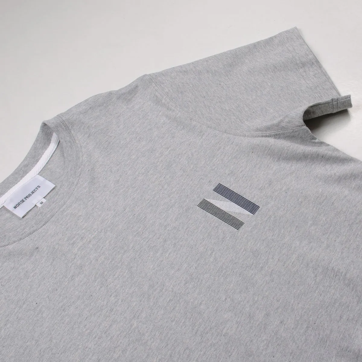 Norse Projects - Niels Multi Logo T-shirt - Light Grey Melange