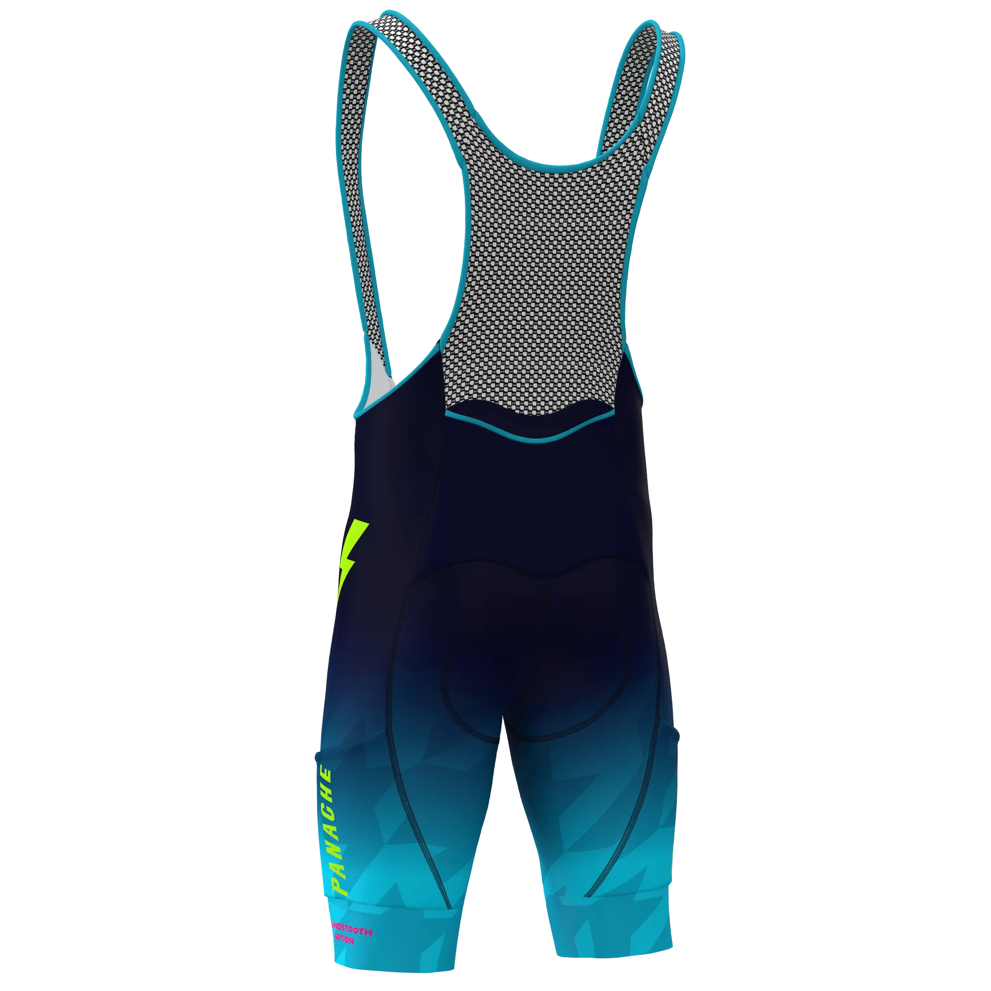 PANACHE NATION24 - Men's Cargo Pocket Bib Short - NEON BLUE