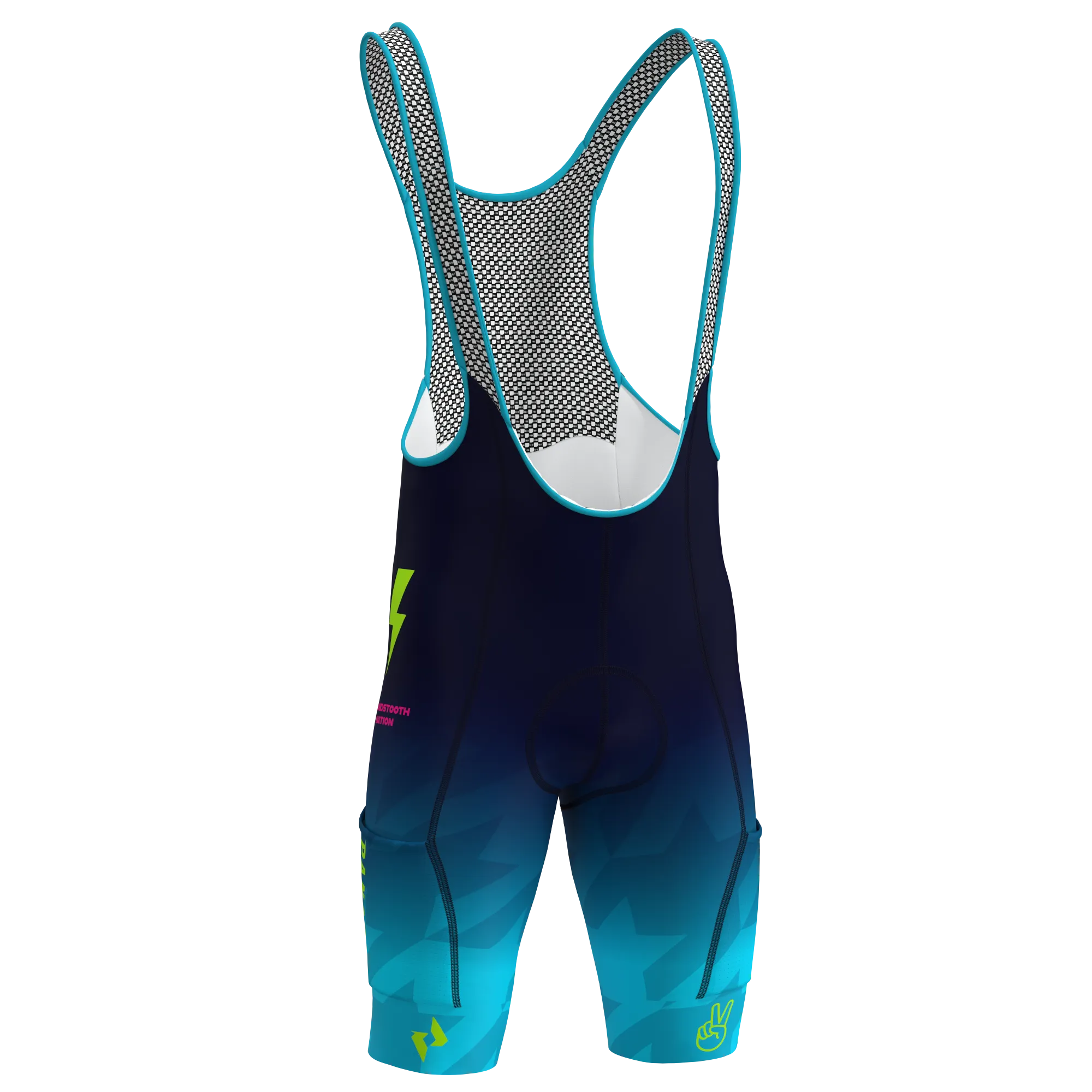 PANACHE NATION24 - Men's Cargo Pocket Bib Short - NEON BLUE