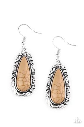 Paparazzi Cruzin Colorado - Brown Earrings