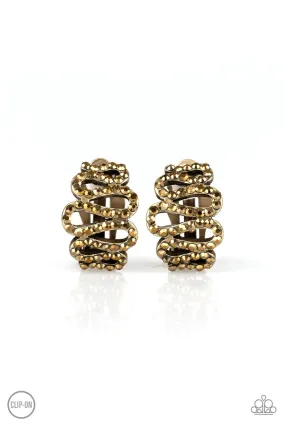 Paparazzi Idol Shine - Brass Clip On Earrings