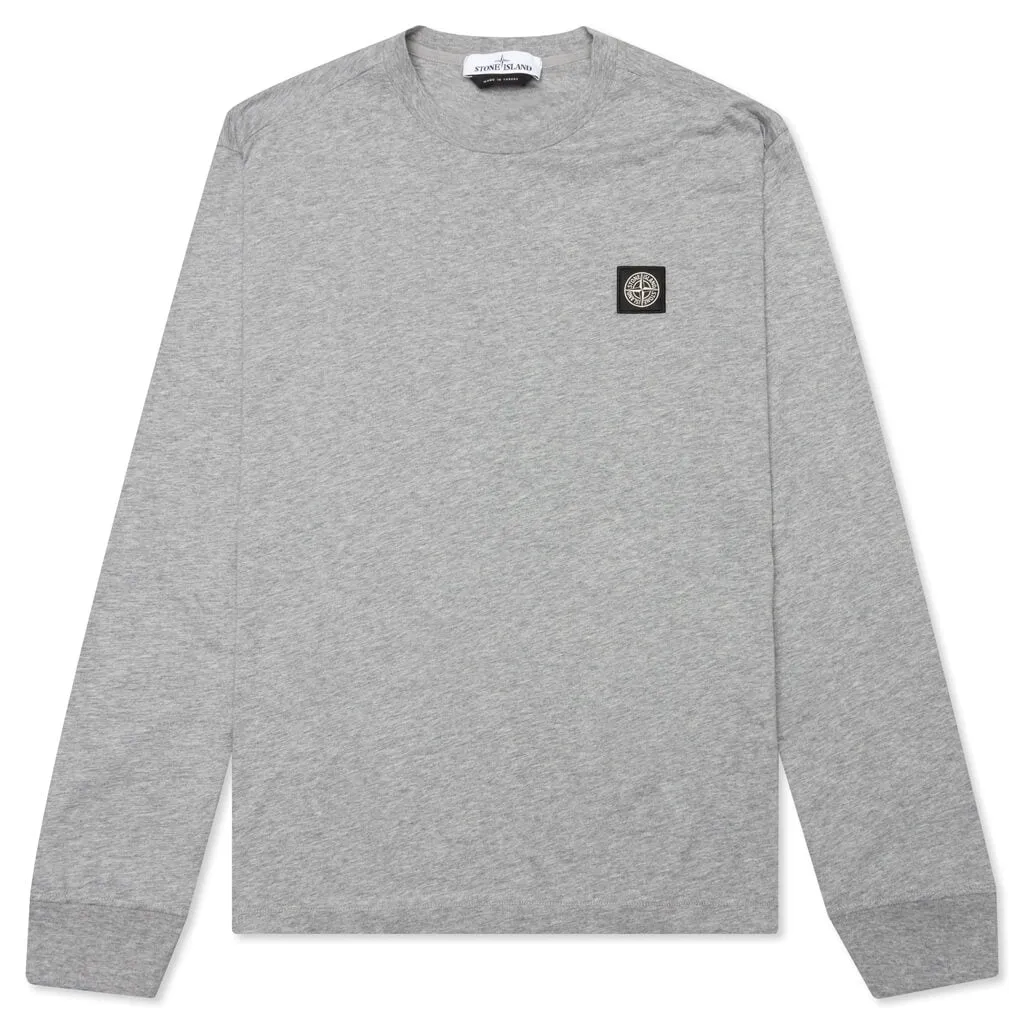 Patch Logo L/S Tee - Melange Grey