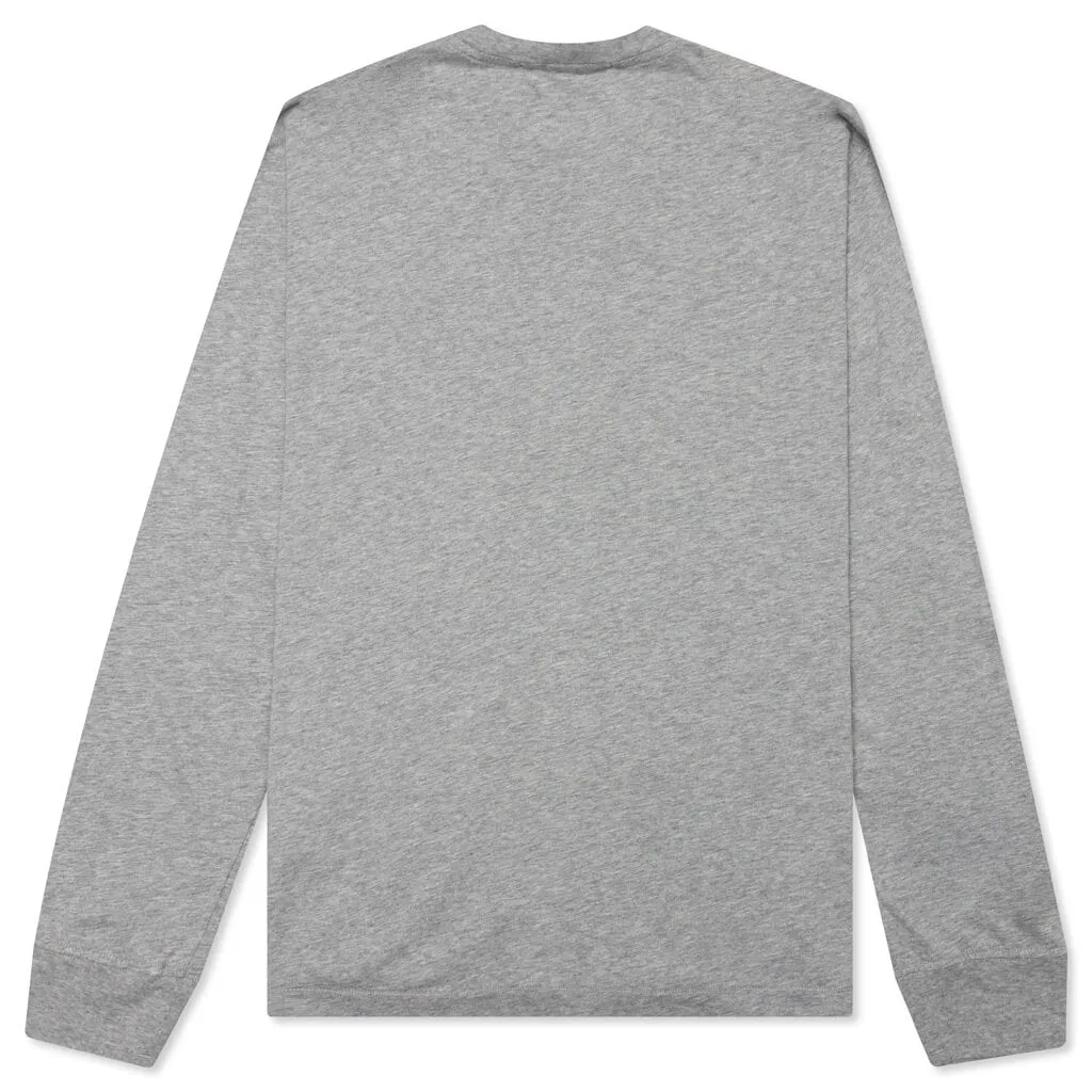 Patch Logo L/S Tee - Melange Grey