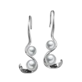 Pearl Ribbon Earrings